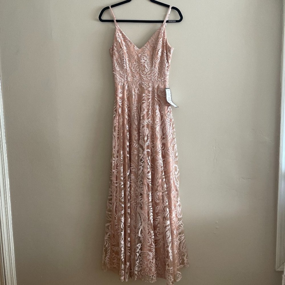 Pink Shimmering Lace Dress
